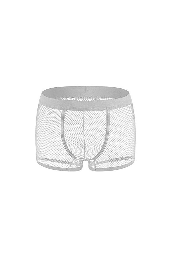 DDSCOLOUR Boxer Homme Sexy Slips Shorts Sous-vêtements Transparent Briefs [Noir Large]