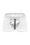 DGKaxiyaHM Boxer en Maille Transparente pour Hommes sous-vêtement en Cuir Transparent à Taille Moyenne avec Poche zippée Boxe