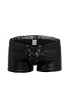 Générique sous-vêtements Boxer Sexy pour Hommes Caleçon en Cuir Verni métallisé Brillant Costume de Performance Jockstrap Clu