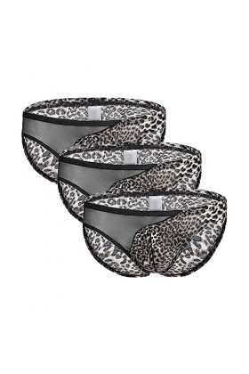 JEShifangjiusu CaleçOn Boxer Sexy U Convex Pouch pour Hommes Culotte Basse Respirante Et StyléE sous-VêTements en Maille LéOp