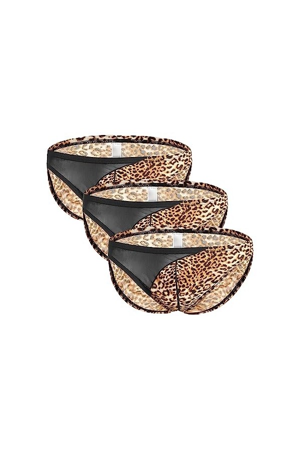 JEShifangjiusu CaleçOn Boxer Sexy U Convex Pouch pour Hommes Culotte Basse Respirante Et StyléE sous-VêTements en Maille LéOp