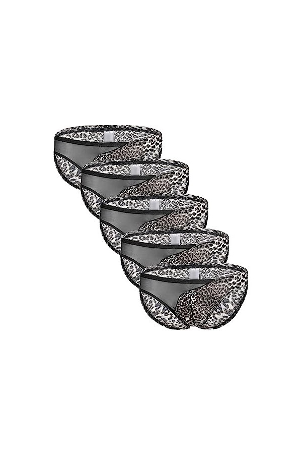 JEShifangjiusu CaleçOn Boxer Sexy U Convex Pouch pour Hommes Culotte Basse Respirante Et StyléE sous-VêTements en Maille LéOp