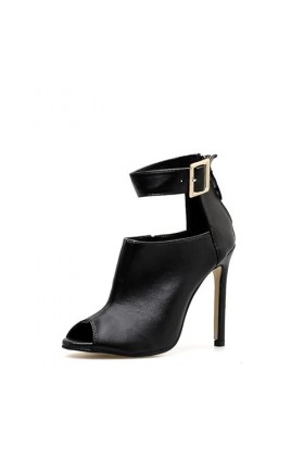 LEBE Talons Hauts Bouche de Poisson pour Femmes Sandales Hautes Mode Sandales à Talons Hauts Femmes-Black||40