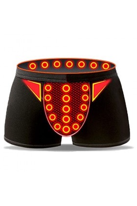 unhg Boxer de thérapie magnétique pour Hommes Culotte élastique Respirante Agrandir Les sous-vêtements,Noir,L