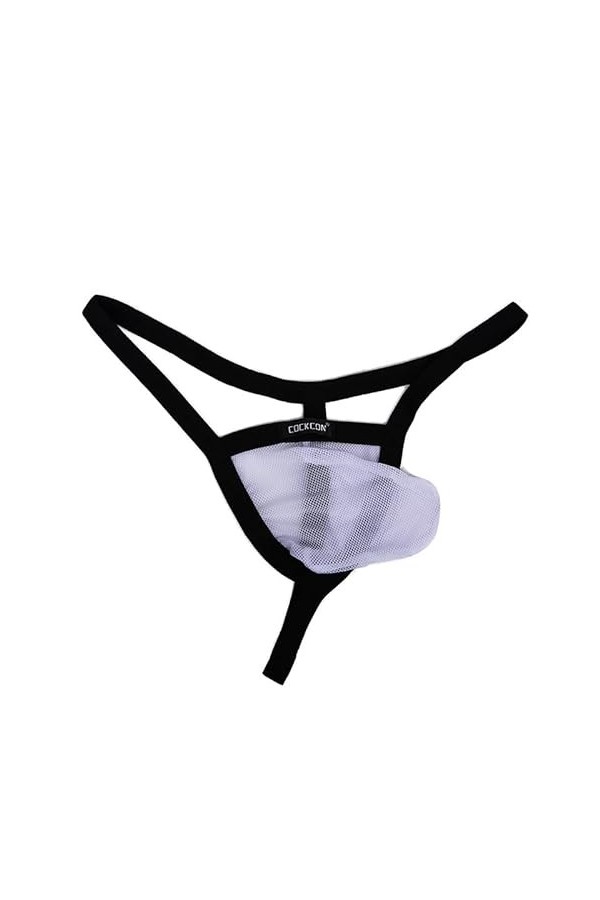Générique sous-vêtements Transparents en Maille ajourée pour Hommes Tongs Fines et Transparentes String G Extensible et Respi