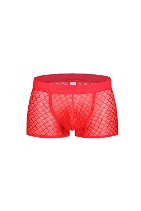 Générique Boxer en Maille U Convexe pour Homme Grand Sac Slip Sexy Respirant Transparent sous-vêtement Solide Transparent Ro