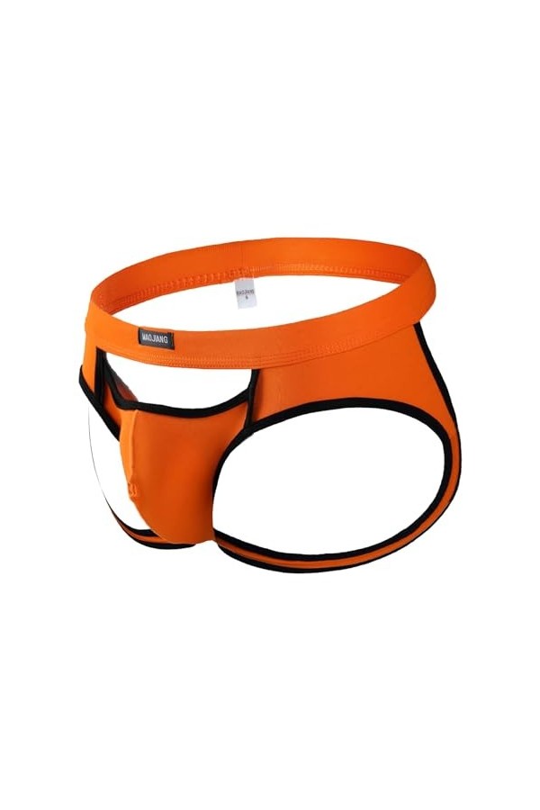 String Jockstrap pour Hommes Support athlétique sous-vêtements Sexy à Dos en Y Slip de Bikini ajouré Transparent String G Bl