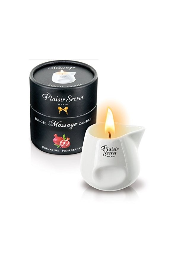 Plaisirs Secrets Bougie de Massage Gourmande Parfum Grenadine 80 ml