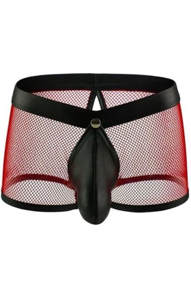 sous-vêtements Transparents pour Hommes Pochette en Maille Slip de Bikini String Sexy Renflement en U Lingeries érotiques Tra