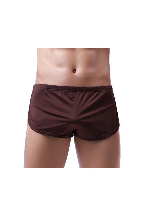 Générique Boxer Sexy Fendu sur Le côté pour Hommes sous-vêtements Confortables caleçons Doux et Respirants Bleu,3XL 