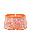 Générique Boxer en résille Transparent pour Hommes sous-vêtements Sexy Lingerie Short Butin Solide Grande Maille Sac Convexe 