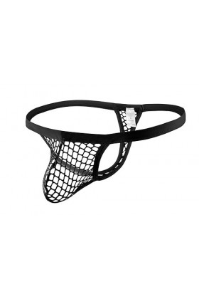 Générique sous-vêtements Sexy en Grande Maille ajourée pour Hommes Slips Transparents Respirants Tongs en résille Slip Transp