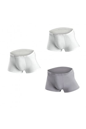 Hommes sous-vêtements de sous-vêtements de glace en soie boxer sans couture shorts de boxer u convex soft 3d sexy samis mascu