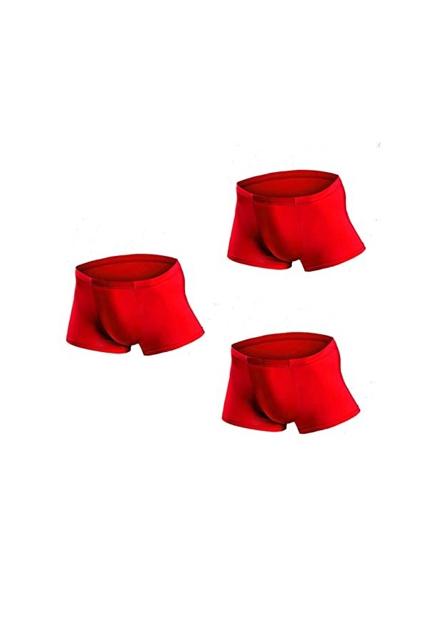 Hommes sous-vêtements de sous-vêtements de glace en soie boxer sans couture shorts de boxer u convex soft 3d sexy samis mascu