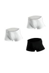 Hommes sous-vêtements de sous-vêtements de glace en soie boxer sans couture shorts de boxer u convex soft 3d sexy samis mascu