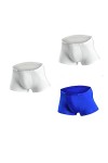 Hommes sous-vêtements de sous-vêtements de glace en soie boxer sans couture shorts de boxer u convex soft 3d sexy samis mascu