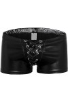 Générique Hommes Sexy PU Brevet Cuir sous - vêtements Imitation Cuir sous - vêtements Sexy Boxer Shorts Night Club vêtements 