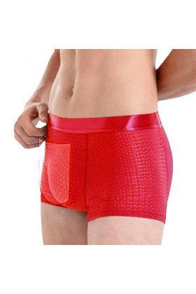 cypreason sous-vêtement en Soie glacée,Boxer rembourré Respirant pour Hommes - Boxer Sexy, Boxer Élastique pour Homme, Boxer 