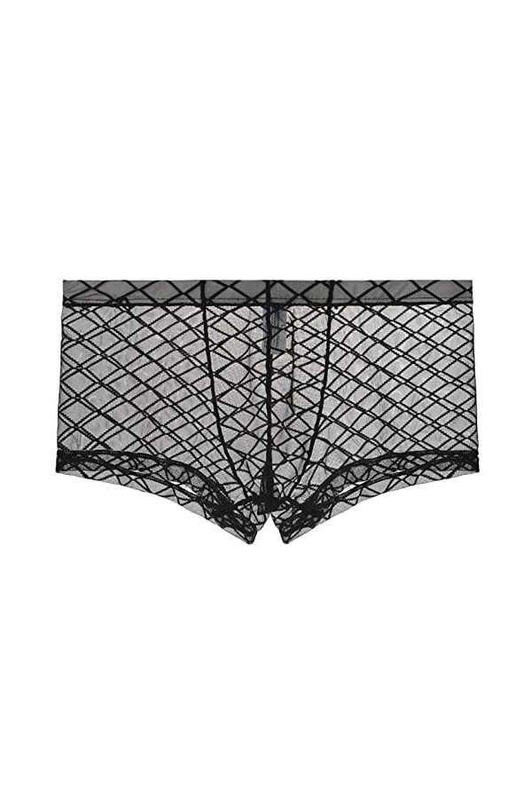 FREVA sous-vêtements Boxers Caleçons Slips Strings Mens Sexy Boxer Mesh Brief Color : Light Blue, Size : XL 