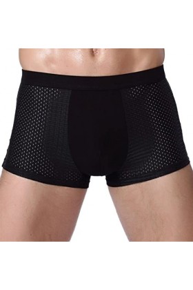 NAZARR 1PCS / Lots Sexy Underwear Men Boxer Brief L-XXXL Boxershorts Big Mesh Men Sexy sous-vêtements Color : Red, Size : XL