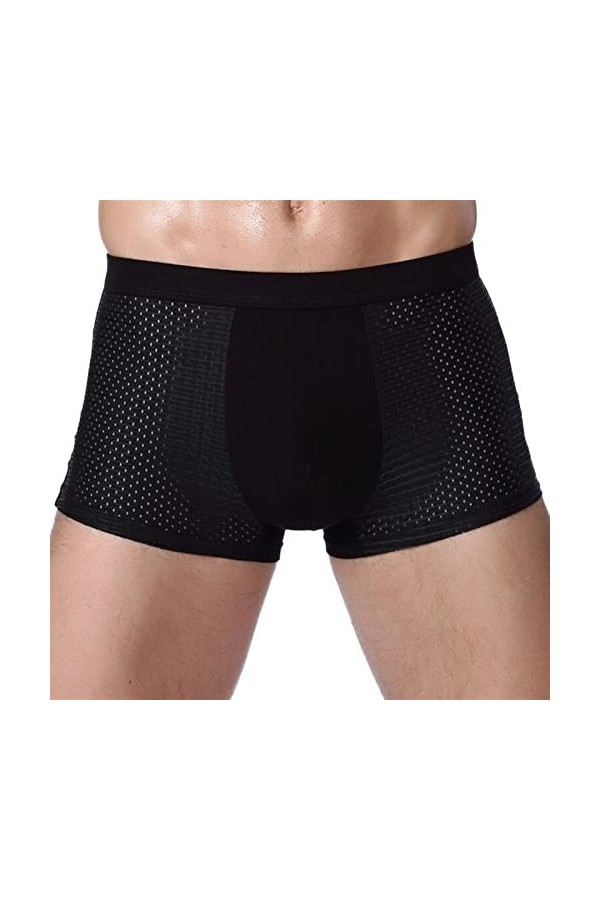 NAZARR 1PCS / Lots Sexy Underwear Men Boxer Brief L-XXXL Boxershorts Big Mesh Men Sexy sous-vêtements Color : Red, Size : XL