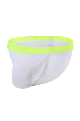 BIATWOWR Culottes sexy pour homme - Sous-vêtements - Grande poche - Manches basses - Respirantes - Élastique large - Pas de f