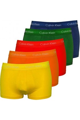 Calvin Klein Homme Paquet de 5 caleçons Taille Basse, Multicolore, M