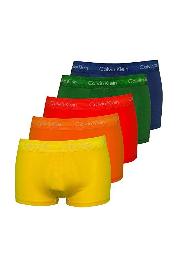 Calvin Klein Homme Paquet de 5 caleçons Taille Basse, Multicolore, M
