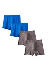 4 pcs hommes sous-vêtements boxer culottes shorts coton respirant intimé grand taille Color : CBlu Blk, Size : 7X-LAGER 