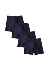4 pcs hommes sous-vêtements boxer culottes shorts coton respirant intimé grand taille Color : CBlu Blk, Size : 7X-LAGER 