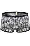 MIYUE Sexy Hommes sous-Vêtements Boxer Respirant Maille Boxershorts Hommes Caleçons Masculins Cueca Pénis Poche Culotte Homme