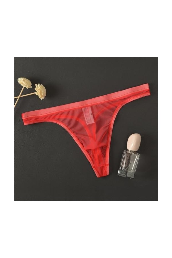 Générique String G pour Hommes Dos en T Slip Transparent String Transparent Taille Basse Bikini sous-vêtement Sexy Transparen