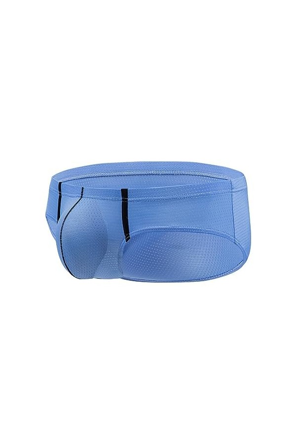Générique Boxer en Maille Respirant pour Hommes Taille Basse Convexe en U léger séchage Rapide Bikini Boxer Sexy Bleu,XXL 