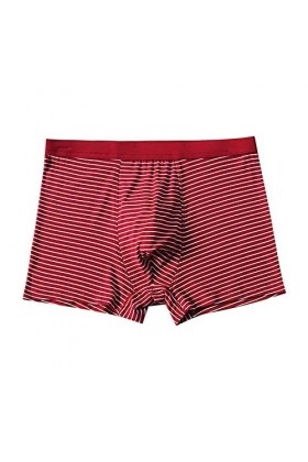 UnoSheng Basketball Sous-vêtements Hommes Rayé -Culotte Homme, Boxer Sexy Jeunesse Rouge, Grand Boxer Respirant Hommes Sous-V