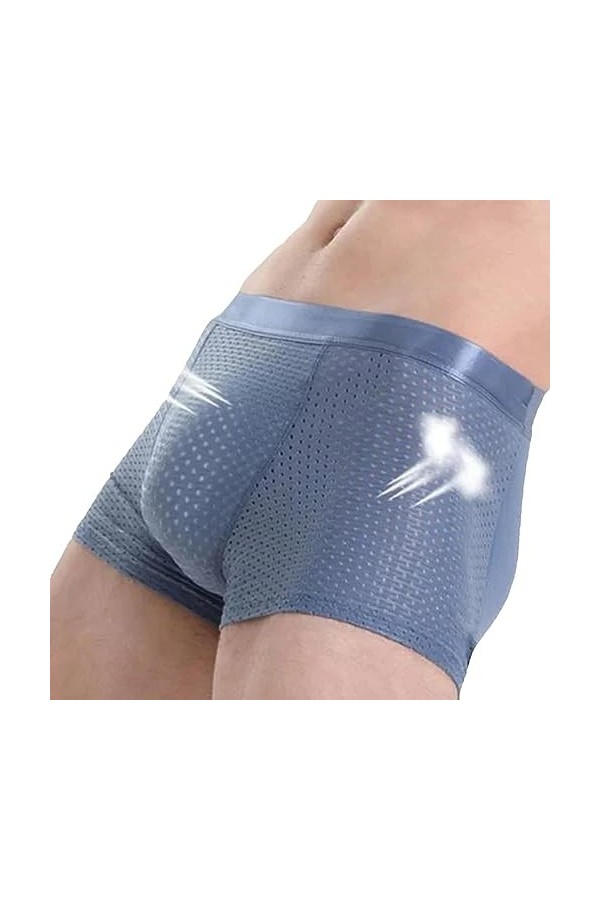 Wukesify Culotte en Soie glacée - Boxer rembourré Respirant pour Hommes,Boxer Sexy, Boxer Élastique pour Homme, Boxer en Soie