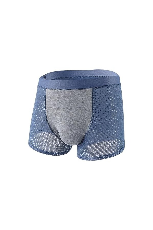 Wukesify Culotte en Soie glacée - Boxer rembourré Respirant pour Hommes,Boxer Sexy, Boxer Élastique pour Homme, Boxer en Soie