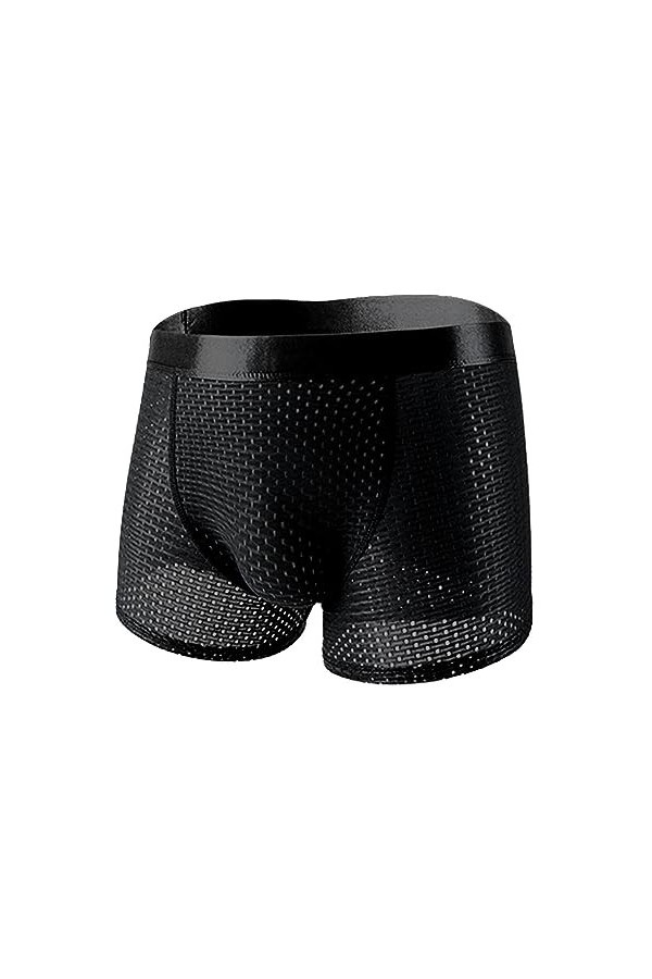 Wukesify Culotte en Soie glacée - Boxer rembourré Respirant pour Hommes,Boxer Sexy, Boxer Élastique pour Homme, Boxer en Soie