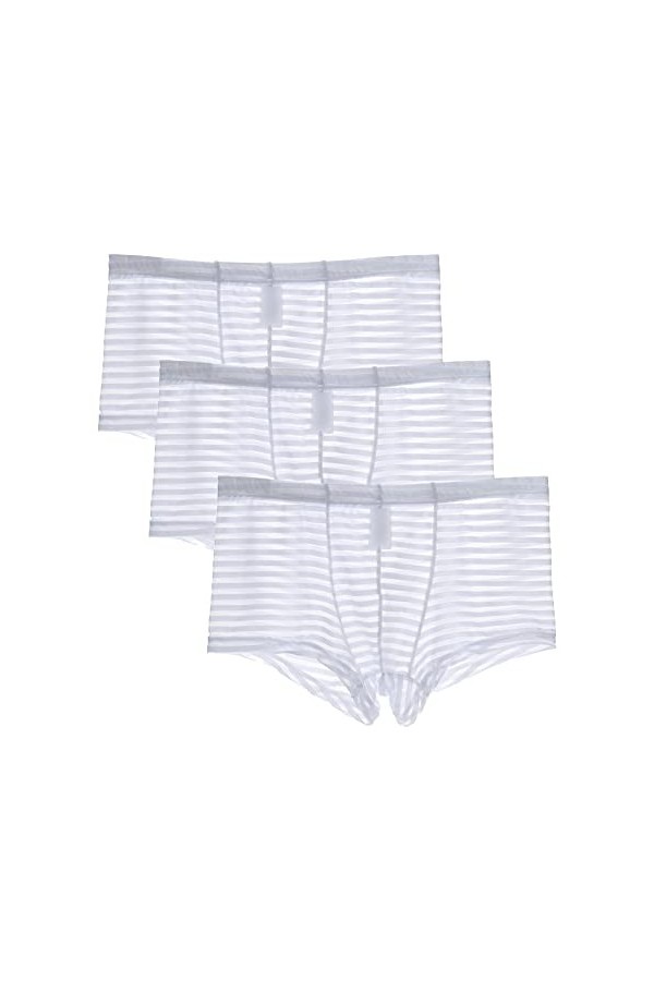 JEShifangjiusu sous-VêTements Sexy De Couleur Unie pour Hommes Boxer Taille Basse Respirant Boxer en Maille à SéChage Rapide 