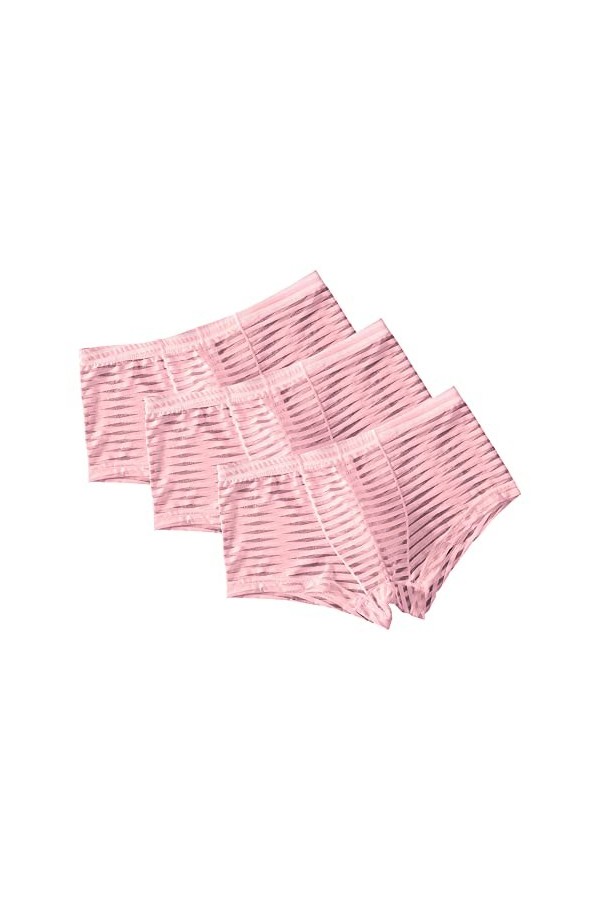 JEShifangjiusu sous-VêTements Sexy De Couleur Unie pour Hommes Boxer Taille Basse Respirant Boxer en Maille à SéChage Rapide 