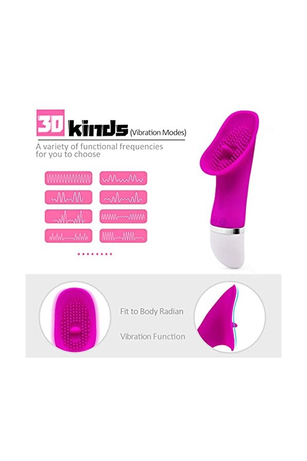 Double Motéur Sucéur léchér Vîbr?téur Langue Vìbrante pour Femme Vìbro-masseur clitoridien Suceur Stimulateur Point g et Sein