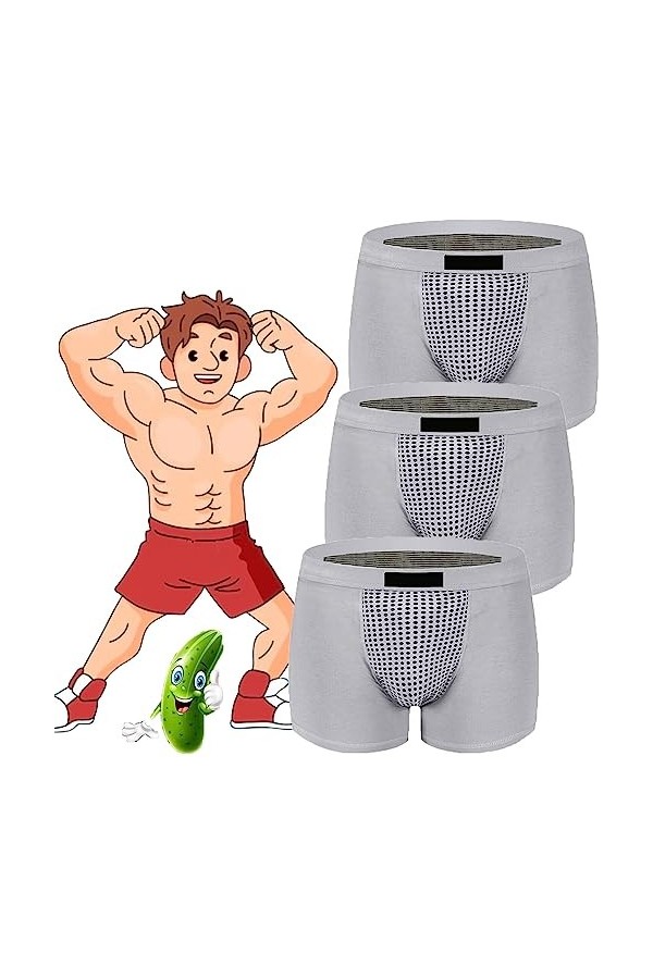 Docxide Royalprestige Prostate Magnetic Therapy Boxer Briefs 6X-Large,Gray 