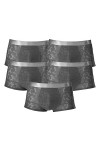 JEShifangjiusu sous-VêTements Sexy pour Hommes - Boxers en Soie GlacéE Boxer Frais Et Respirant Boxer à Motif Jacquard Boxer 