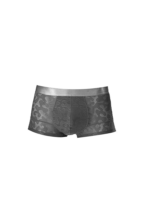 JEShifangjiusu sous-VêTements Sexy pour Hommes - Boxers en Soie GlacéE Boxer Frais Et Respirant Boxer à Motif Jacquard Boxer 
