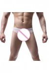 Dinnesis Petit - Boxer en maille pour homme - Sous-vêtements sexy - Avec empiècement, Blanc., M