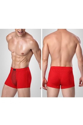 MECKOZ 2 Pièces sous-vêtements Dagrandissement pour Hommes Caleçon Tourmaline Prostate Magnetic Therapy Health Care Short Co