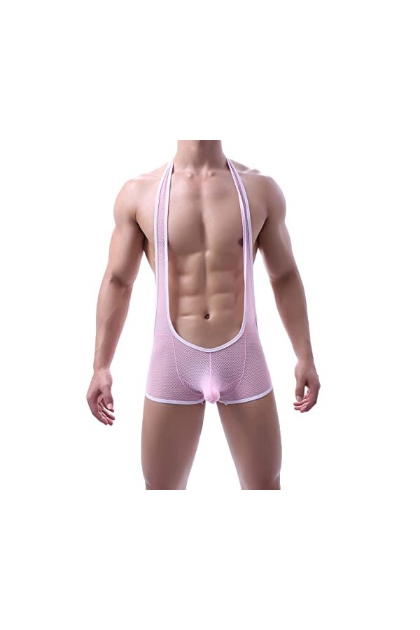 2023 Nouvel An - Boxer sexy pour homme - Boxer en maille respirante - Grande taille - Pour femme - Taille 5X, rose, XL