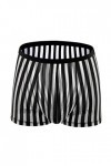 Générique Boxers pour Hommes Culottes Sexy Interband Respirant Briefs Striped Clear Mesh Boxers Briefs sous-vêtements Short G