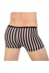 Générique Boxers pour Hommes Culottes Sexy Interband Respirant Briefs Striped Clear Mesh Boxers Briefs sous-vêtements Short G
