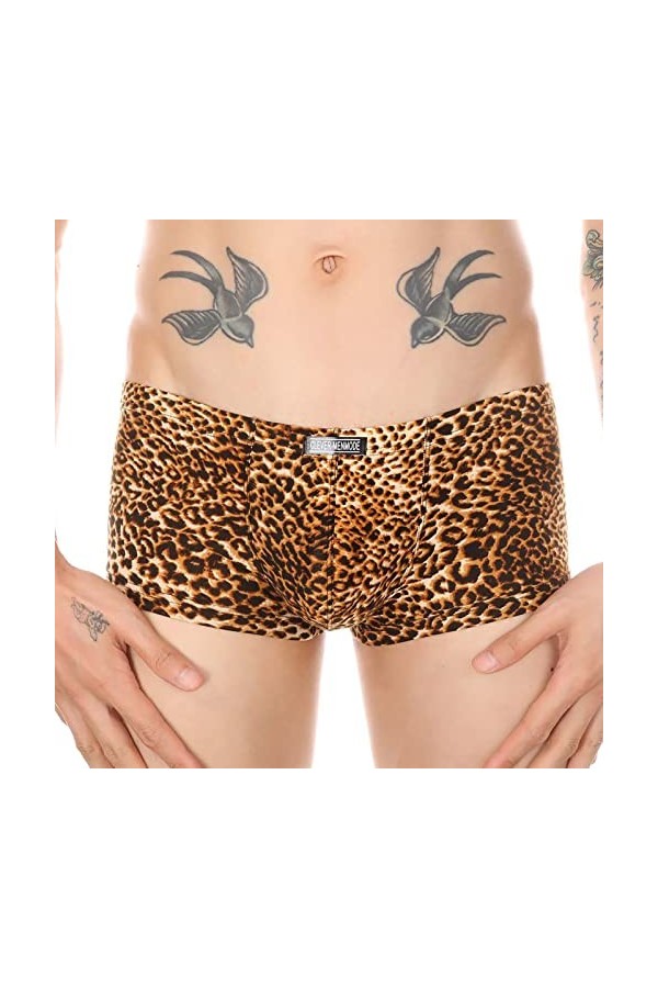Générique Taille Basse Sexy imprimé léopard Collants Vacances Plage imprimé rayé Maillot de Bain Boxer Adulte Lingerie Homme 