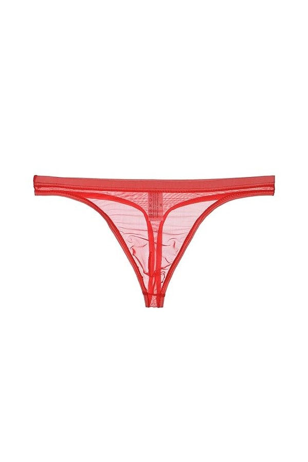 Générique String G pour Hommes Dos en T Slip Transparent String Transparent Taille Basse Bikini sous-vêtement Sexy Transparen